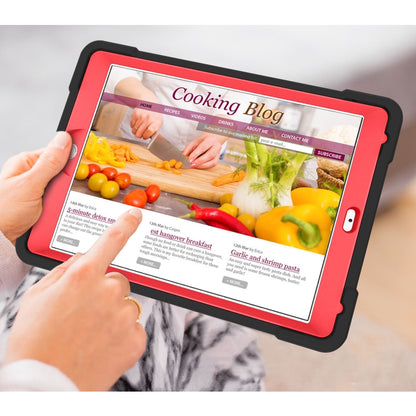 For iPad Air/Air2/Pro9.7 EVA + PC Flat Protective Shell with 360 ° Rotating Bracket(Red+Black) - iPad 9.7 (2018) & (2017) Cases by buy2fix | Online Shopping UK | buy2fix