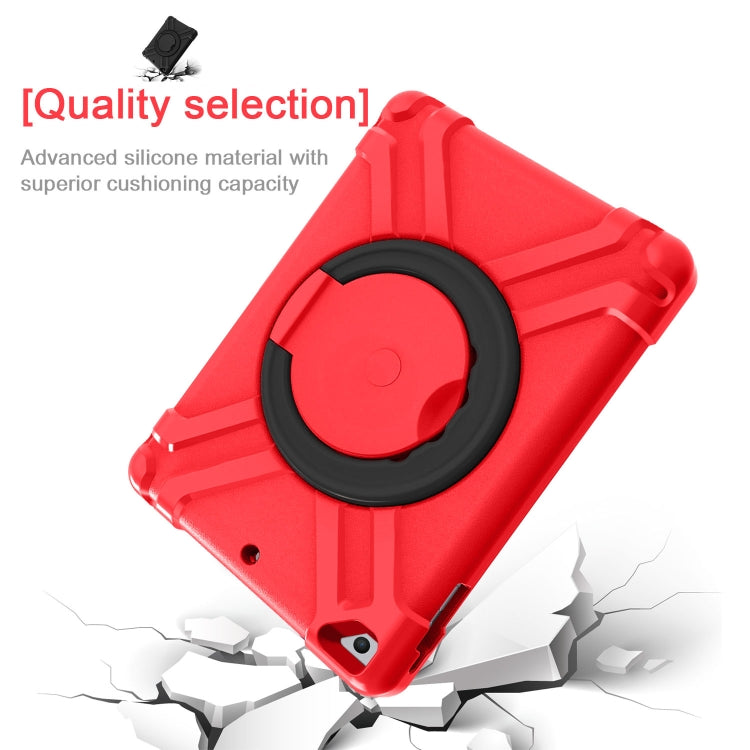 For iPad Air/Air2/Pro9.7 EVA + PC Flat Protective Shell with 360 ° Rotating Bracket(Red+Black) - iPad 9.7 (2018) & (2017) Cases by buy2fix | Online Shopping UK | buy2fix