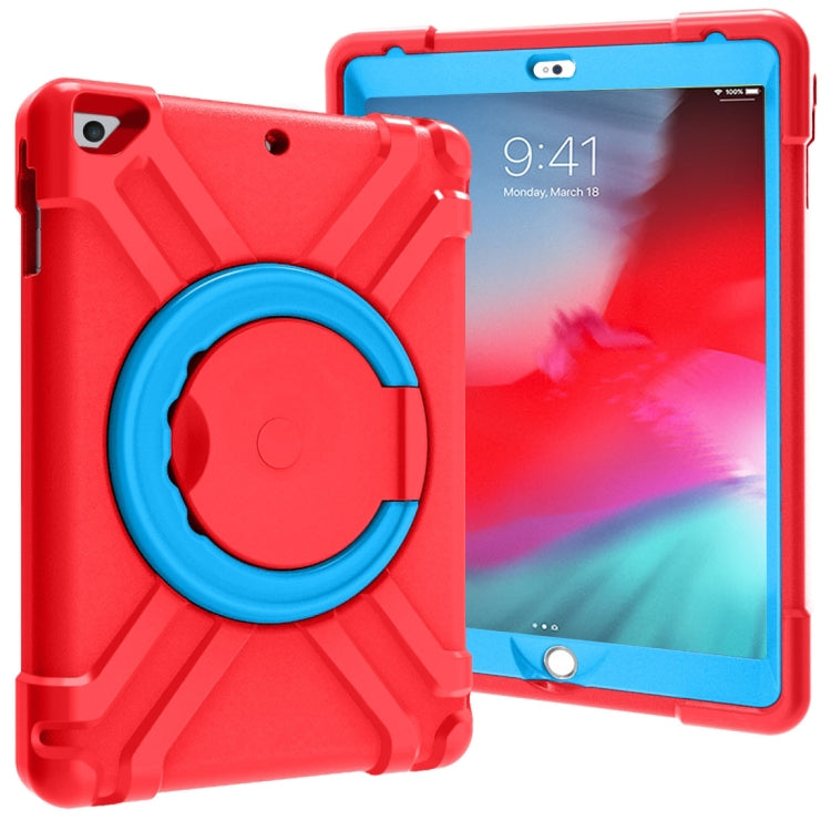 For iPad Air/Air2/Pro9.7 EVA + PC Flat Protective Shell with 360 ° Rotating Bracket(Red+Blue) - iPad 9.7 (2018) & (2017) Cases by buy2fix | Online Shopping UK | buy2fix
