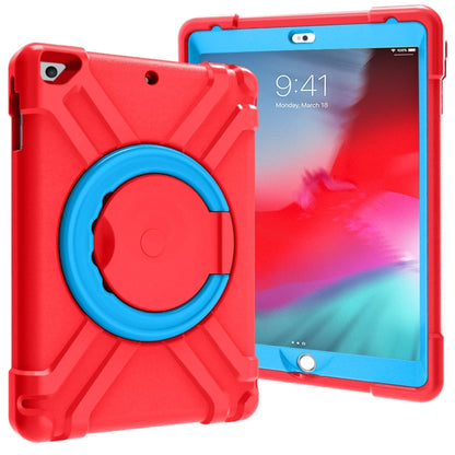 For iPad Air/Air2/Pro9.7 EVA + PC Flat Protective Shell with 360 ° Rotating Bracket(Red+Blue) - iPad 9.7 (2018) & (2017) Cases by buy2fix | Online Shopping UK | buy2fix