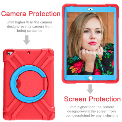 For iPad Air/Air2/Pro9.7 EVA + PC Flat Protective Shell with 360 ° Rotating Bracket(Red+Blue) - iPad 9.7 (2018) & (2017) Cases by buy2fix | Online Shopping UK | buy2fix