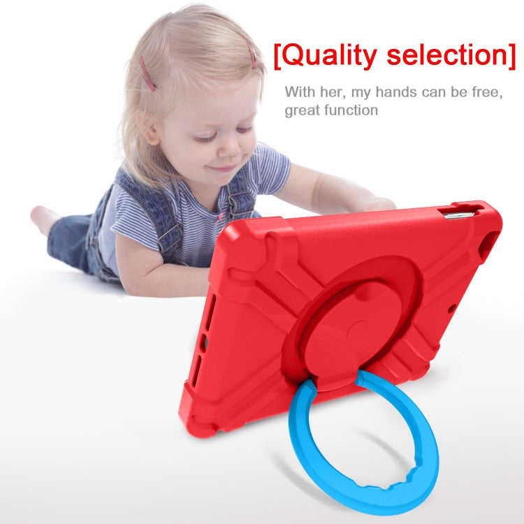 For iPad Air/Air2/Pro9.7 EVA + PC Flat Protective Shell with 360 ° Rotating Bracket(Red+Blue) - iPad 9.7 (2018) & (2017) Cases by buy2fix | Online Shopping UK | buy2fix