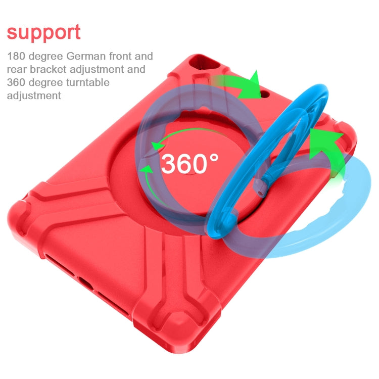 For iPad Air/Air2/Pro9.7 EVA + PC Flat Protective Shell with 360 ° Rotating Bracket(Red+Blue) - iPad 9.7 (2018) & (2017) Cases by buy2fix | Online Shopping UK | buy2fix