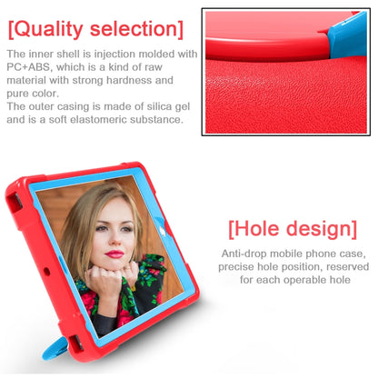 For iPad Air/Air2/Pro9.7 EVA + PC Flat Protective Shell with 360 ° Rotating Bracket(Red+Blue) - iPad 9.7 (2018) & (2017) Cases by buy2fix | Online Shopping UK | buy2fix