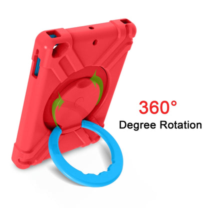 For iPad Air/Air2/Pro9.7 EVA + PC Flat Protective Shell with 360 ° Rotating Bracket(Red+Blue) - iPad 9.7 (2018) & (2017) Cases by buy2fix | Online Shopping UK | buy2fix