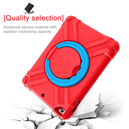 For iPad Air/Air2/Pro9.7 EVA + PC Flat Protective Shell with 360 ° Rotating Bracket(Red+Blue) - iPad 9.7 (2018) & (2017) Cases by buy2fix | Online Shopping UK | buy2fix