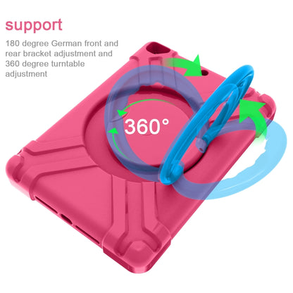 For iPad Air/Air2/Pro9.7 EVA + PC Flat Protective Shell with 360 ° Rotating Bracket(Rose Red+Blue) - iPad 9.7 (2018) & (2017) Cases by buy2fix | Online Shopping UK | buy2fix