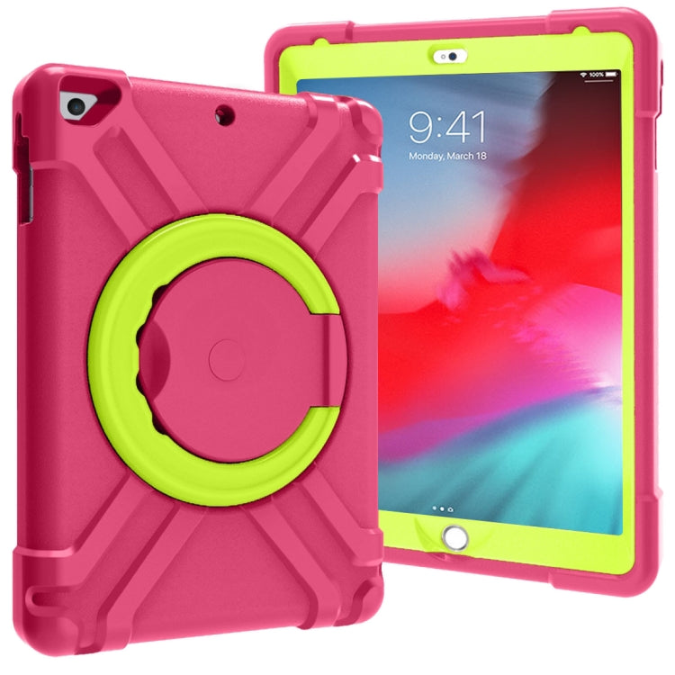 For iPad Air/Air2/Pro9.7 EVA + PC Flat Protective Shell with 360 ° Rotating Bracket(Rose Red+Grass Green) - iPad 9.7 (2018) & (2017) Cases by buy2fix | Online Shopping UK | buy2fix