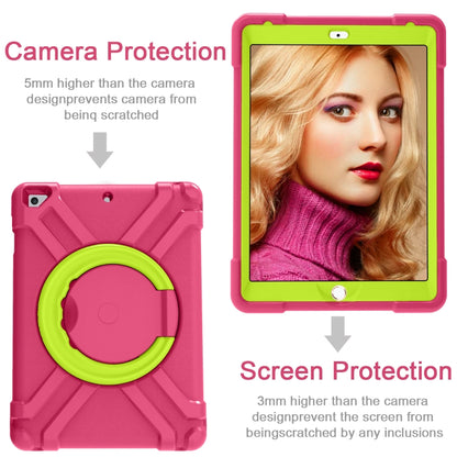 For iPad Air/Air2/Pro9.7 EVA + PC Flat Protective Shell with 360 ° Rotating Bracket(Rose Red+Grass Green) - iPad 9.7 (2018) & (2017) Cases by buy2fix | Online Shopping UK | buy2fix