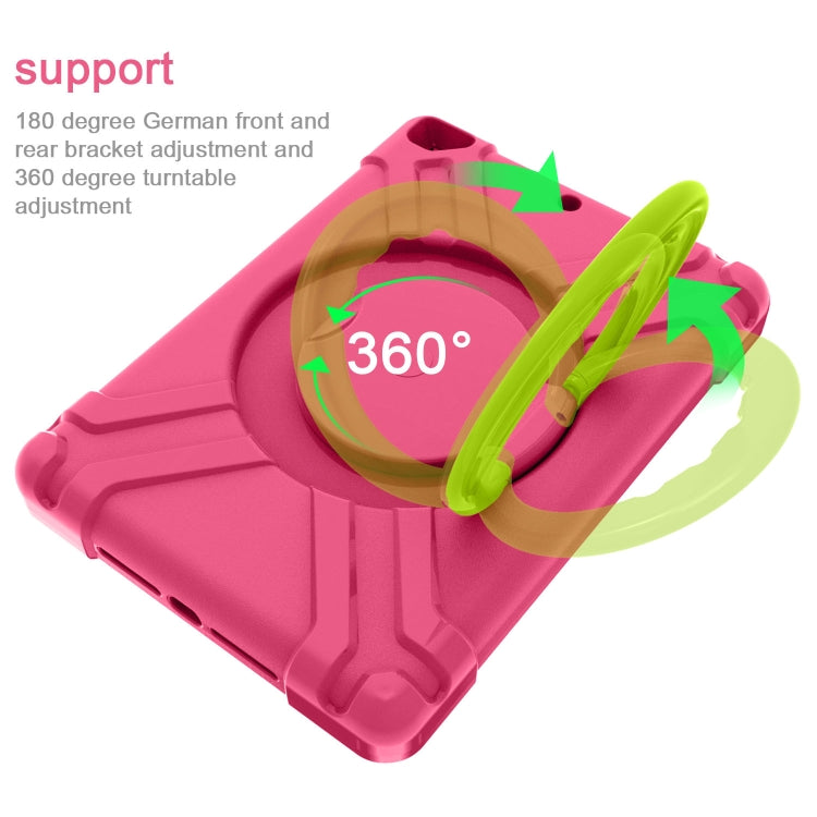 For iPad Air/Air2/Pro9.7 EVA + PC Flat Protective Shell with 360 ° Rotating Bracket(Rose Red+Grass Green) - iPad 9.7 (2018) & (2017) Cases by buy2fix | Online Shopping UK | buy2fix