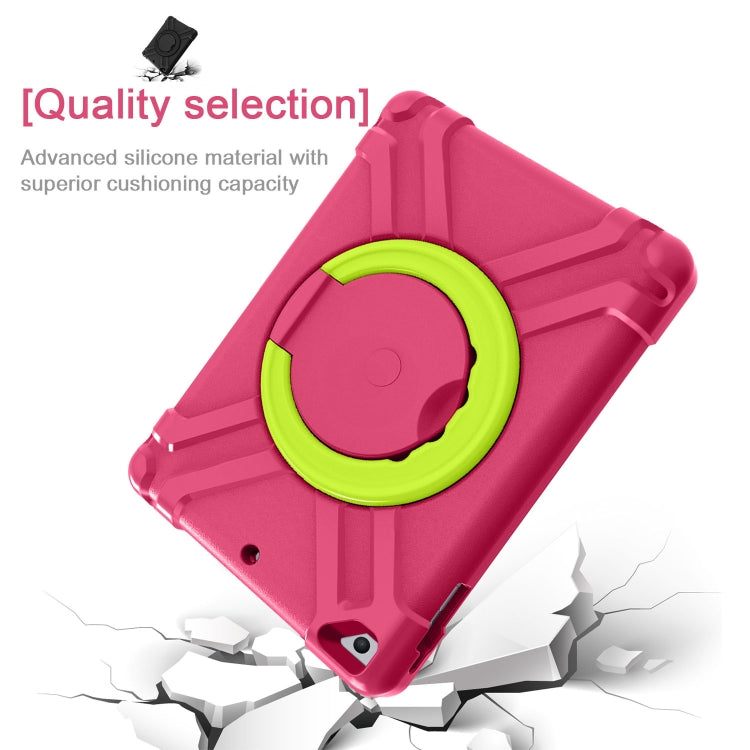 For iPad Air/Air2/Pro9.7 EVA + PC Flat Protective Shell with 360 ° Rotating Bracket(Rose Red+Grass Green) - iPad 9.7 (2018) & (2017) Cases by buy2fix | Online Shopping UK | buy2fix