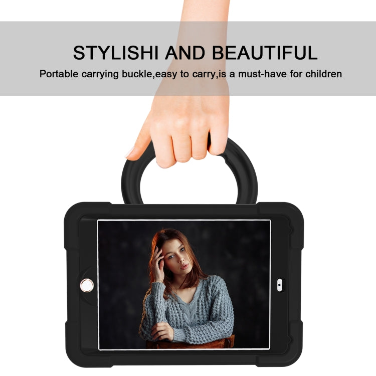 For iPad 10.2 EVA + PC Flat Protective Shell with 360 ° Rotating Bracket(Black+Black) - iPad 10.2 Cases by buy2fix | Online Shopping UK | buy2fix