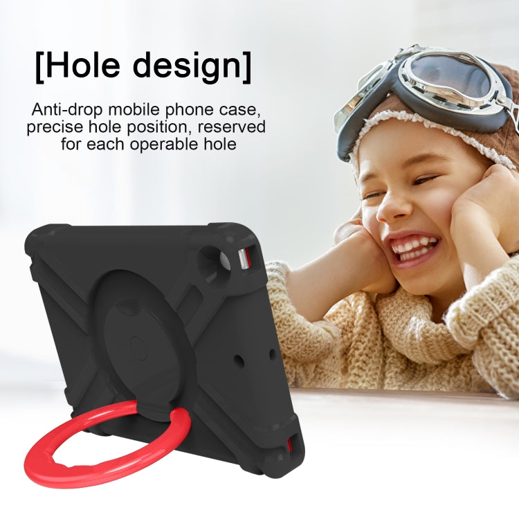For iPad 10.2 EVA + PC Flat Protective Shell with 360 ° Rotating Bracket(Black+Red) - iPad 10.2 Cases by buy2fix | Online Shopping UK | buy2fix