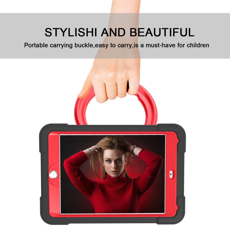For iPad 10.2 EVA + PC Flat Protective Shell with 360 ° Rotating Bracket(Black+Red) - iPad 10.2 Cases by buy2fix | Online Shopping UK | buy2fix