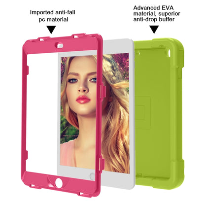 For iPad 10.2 EVA + PC Flat Protective Shell with 360 ° Rotating Bracket(Grass Green+Rose Red) - iPad 10.2 Cases by buy2fix | Online Shopping UK | buy2fix