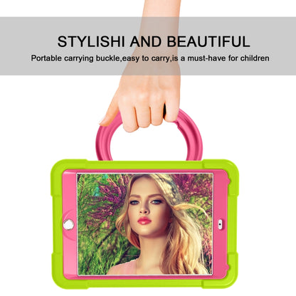 For iPad 10.2 EVA + PC Flat Protective Shell with 360 ° Rotating Bracket(Grass Green+Rose Red) - iPad 10.2 Cases by buy2fix | Online Shopping UK | buy2fix