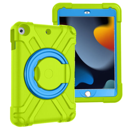 For iPad 10.2 EVA + PC Flat Protective Shell with 360 ° Rotating Bracket(Grass Green+Blue) - iPad 10.2 Cases by buy2fix | Online Shopping UK | buy2fix