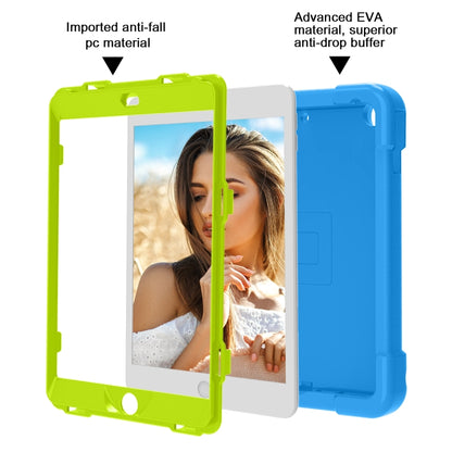 For iPad 10.2 EVA + PC Flat Protective Shell with 360 ° Rotating Bracket(Grass Green+Blue) - iPad 10.2 Cases by buy2fix | Online Shopping UK | buy2fix