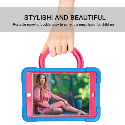 For iPad 10.2 EVA + PC Flat Protective Shell with 360 ° Rotating Bracket(Blue+Rose Red) - iPad 10.2 Cases by buy2fix | Online Shopping UK | buy2fix