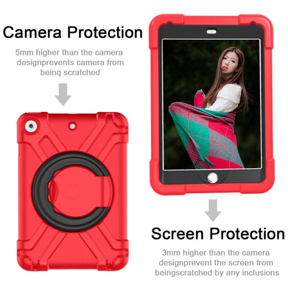 For iPad 10.2 EVA + PC Flat Protective Shell with 360 ° Rotating Bracket(Red+Black) - iPad 10.2 Cases by buy2fix | Online Shopping UK | buy2fix