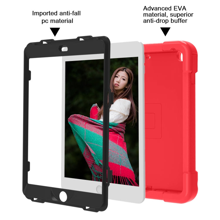 For iPad 10.2 EVA + PC Flat Protective Shell with 360 ° Rotating Bracket(Red+Black) - iPad 10.2 Cases by buy2fix | Online Shopping UK | buy2fix
