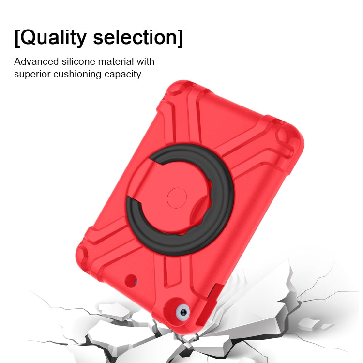 For iPad 10.2 EVA + PC Flat Protective Shell with 360 ° Rotating Bracket(Red+Black) - iPad 10.2 Cases by buy2fix | Online Shopping UK | buy2fix