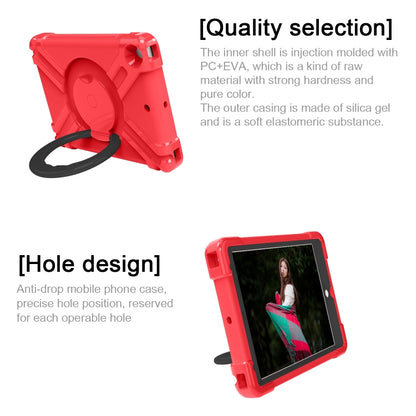 For iPad 10.2 EVA + PC Flat Protective Shell with 360 ° Rotating Bracket(Red+Black) - iPad 10.2 Cases by buy2fix | Online Shopping UK | buy2fix