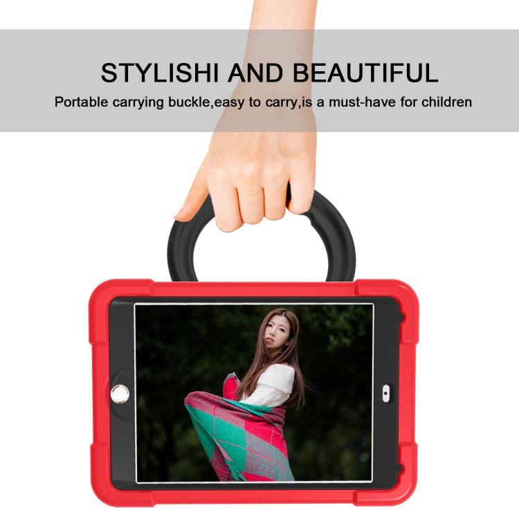 For iPad 10.2 EVA + PC Flat Protective Shell with 360 ° Rotating Bracket(Red+Black) - iPad 10.2 Cases by buy2fix | Online Shopping UK | buy2fix