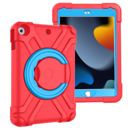 For iPad 10.2 EVA + PC Flat Protective Shell with 360 ° Rotating Bracket(Red+Blue) - iPad 10.2 Cases by buy2fix | Online Shopping UK | buy2fix