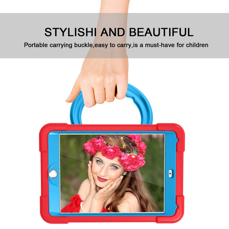 For iPad 10.2 EVA + PC Flat Protective Shell with 360 ° Rotating Bracket(Red+Blue) - iPad 10.2 Cases by buy2fix | Online Shopping UK | buy2fix