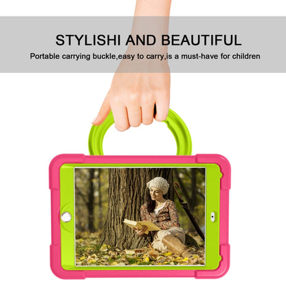 For iPad 10.2 EVA + PC Flat Protective Shell with 360 ° Rotating Bracket(Rose Red+Grass Green) - iPad 10.2 Cases by buy2fix | Online Shopping UK | buy2fix