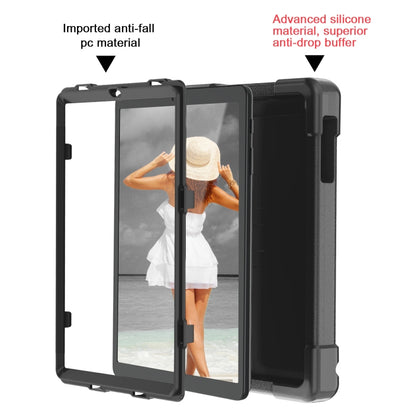 For Galaxy Tab A 10.1 (2019) EVA + PC Flat Protective Shell with 360 Degree Rotating Bracket(Black+Black) - Tab A 10.1 (2019) T510 / T515 by buy2fix | Online Shopping UK | buy2fix