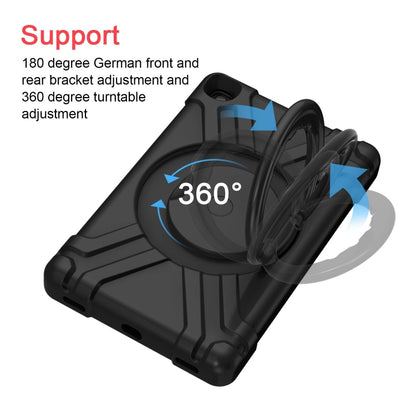 For Galaxy Tab A 10.1 (2019) EVA + PC Flat Protective Shell with 360 Degree Rotating Bracket(Black+Black) - Tab A 10.1 (2019) T510 / T515 by buy2fix | Online Shopping UK | buy2fix