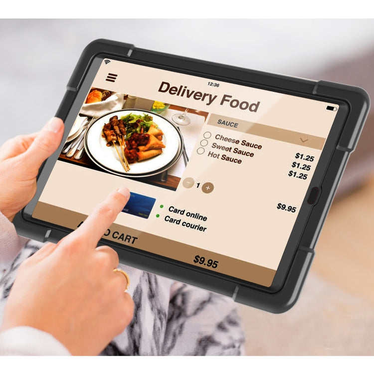 For Galaxy Tab A 10.1 (2019) EVA + PC Flat Protective Shell with 360 Degree Rotating Bracket(Black+Black) - Tab A 10.1 (2019) T510 / T515 by buy2fix | Online Shopping UK | buy2fix