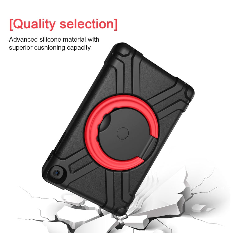 For Galaxy Tab A 10.1 (2019) EVA + PC Flat Protective Shell with 360 Degree Rotating Bracket(Black+Red) - Tab A 10.1 (2019) T510 / T515 by buy2fix | Online Shopping UK | buy2fix