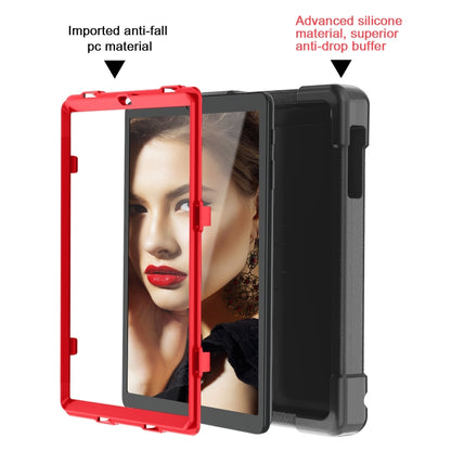 For Galaxy Tab A 10.1 (2019) EVA + PC Flat Protective Shell with 360 Degree Rotating Bracket(Black+Red) - Tab A 10.1 (2019) T510 / T515 by buy2fix | Online Shopping UK | buy2fix