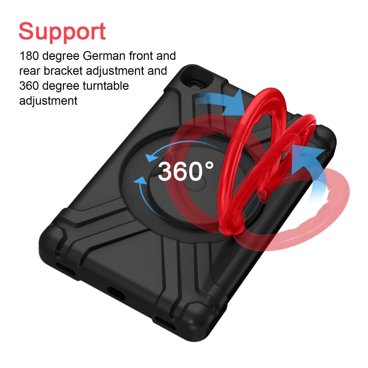 For Galaxy Tab A 10.1 (2019) EVA + PC Flat Protective Shell with 360 Degree Rotating Bracket(Black+Red) - Tab A 10.1 (2019) T510 / T515 by buy2fix | Online Shopping UK | buy2fix