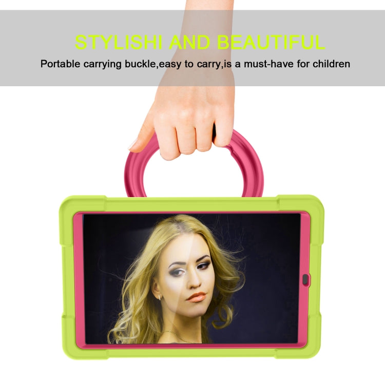 For Galaxy Tab A 10.1 (2019) EVA + PC Flat Protective Shell with 360 Degree Rotating Bracket(Grass Green+Rose Red) - Tab A 10.1 (2019) T510 / T515 by buy2fix | Online Shopping UK | buy2fix