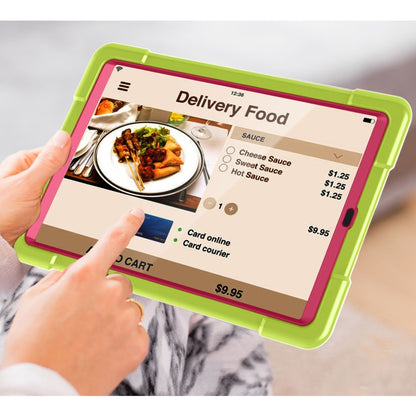 For Galaxy Tab A 10.1 (2019) EVA + PC Flat Protective Shell with 360 Degree Rotating Bracket(Grass Green+Rose Red) - Tab A 10.1 (2019) T510 / T515 by buy2fix | Online Shopping UK | buy2fix