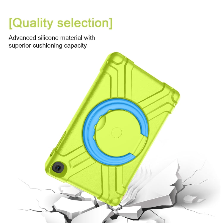 For Galaxy Tab A 10.1 (2019) EVA + PC Flat Protective Shell with 360 Degree Rotating Bracket(Grass Green+Blue) - Tab A 10.1 (2019) T510 / T515 by buy2fix | Online Shopping UK | buy2fix