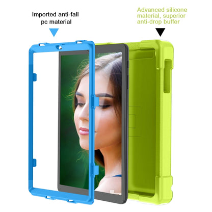 For Galaxy Tab A 10.1 (2019) EVA + PC Flat Protective Shell with 360 Degree Rotating Bracket(Grass Green+Blue) - Tab A 10.1 (2019) T510 / T515 by buy2fix | Online Shopping UK | buy2fix