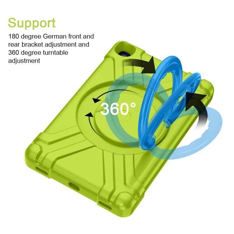 For Galaxy Tab A 10.1 (2019) EVA + PC Flat Protective Shell with 360 Degree Rotating Bracket(Grass Green+Blue) - Tab A 10.1 (2019) T510 / T515 by buy2fix | Online Shopping UK | buy2fix