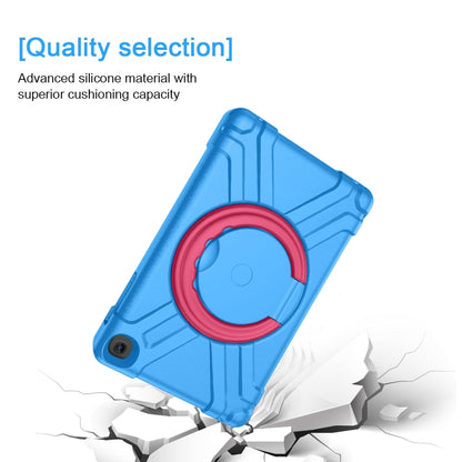 For Galaxy Tab A 10.1 (2019) EVA + PC Flat Protective Shell with 360 Degree Rotating Bracket(Blue+Rose Red) - Tab A 10.1 (2019) T510 / T515 by buy2fix | Online Shopping UK | buy2fix