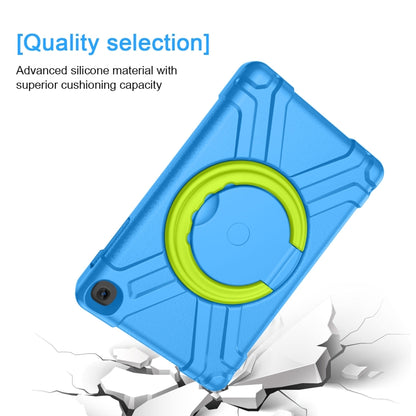 For Galaxy Tab A 10.1 (2019) EVA + PC Flat Protective Shell with 360 Degree Rotating Bracket(Blue+Grass Green) - Tab A 10.1 (2019) T510 / T515 by buy2fix | Online Shopping UK | buy2fix