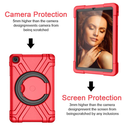 For Galaxy Tab A 10.1 (2019) EVA + PC Flat Protective Shell with 360 Degree Rotating Bracket(Red+Black) - Tab A 10.1 (2019) T510 / T515 by buy2fix | Online Shopping UK | buy2fix