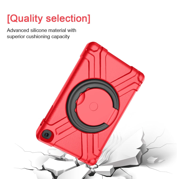 For Galaxy Tab A 10.1 (2019) EVA + PC Flat Protective Shell with 360 Degree Rotating Bracket(Red+Black) - Tab A 10.1 (2019) T510 / T515 by buy2fix | Online Shopping UK | buy2fix