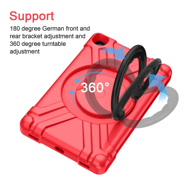 For Galaxy Tab A 10.1 (2019) EVA + PC Flat Protective Shell with 360 Degree Rotating Bracket(Red+Black) - Tab A 10.1 (2019) T510 / T515 by buy2fix | Online Shopping UK | buy2fix