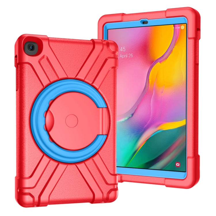 For Galaxy Tab A 10.1 (2019) EVA + PC Flat Protective Shell with 360 Degree Rotating Bracket(Red+Blue) - Tab A 10.1 (2019) T510 / T515 by buy2fix | Online Shopping UK | buy2fix
