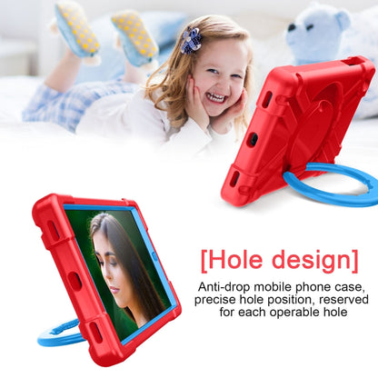 For Galaxy Tab A 10.1 (2019) EVA + PC Flat Protective Shell with 360 Degree Rotating Bracket(Red+Blue) - Tab A 10.1 (2019) T510 / T515 by buy2fix | Online Shopping UK | buy2fix