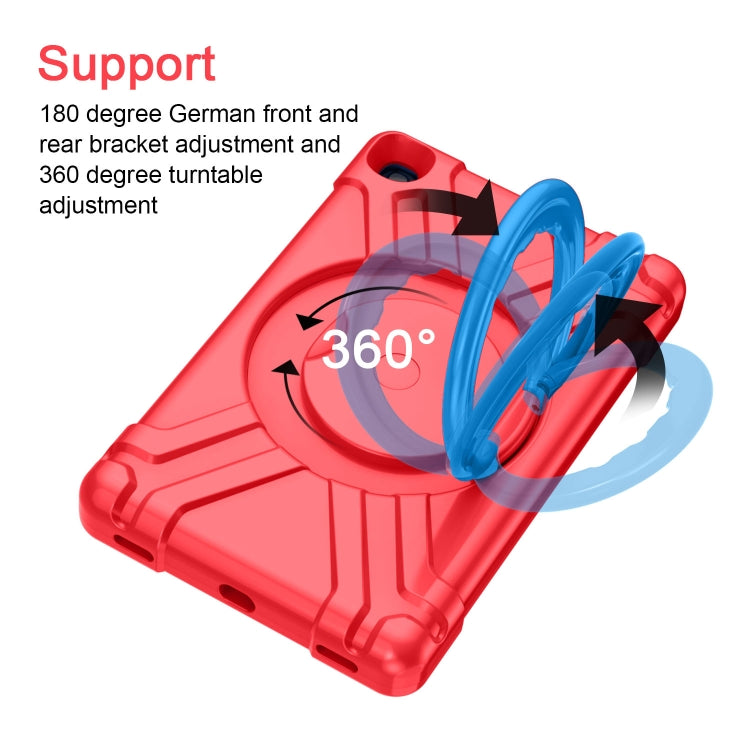 For Galaxy Tab A 10.1 (2019) EVA + PC Flat Protective Shell with 360 Degree Rotating Bracket(Red+Blue) - Tab A 10.1 (2019) T510 / T515 by buy2fix | Online Shopping UK | buy2fix